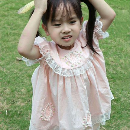 Delightfully Elegant Spanish Lolita Floral Embroidered Dresses for Baby Girls - Perfect for Celebrations and Everyday Wear