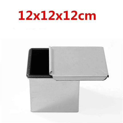 Deluxe Square Toast Bread and Cake Baking Kit with Non-stick Aluminum Mold and Lid - Customizable Bakery Essentials - Très Elite