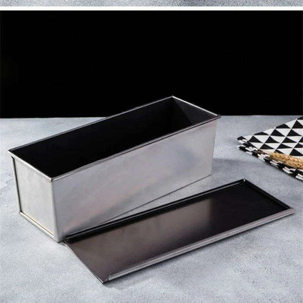 Deluxe Square Toast Bread and Cake Baking Kit with Non-stick Aluminum Mold and Lid - Customizable Bakery Essentials - Très Elite