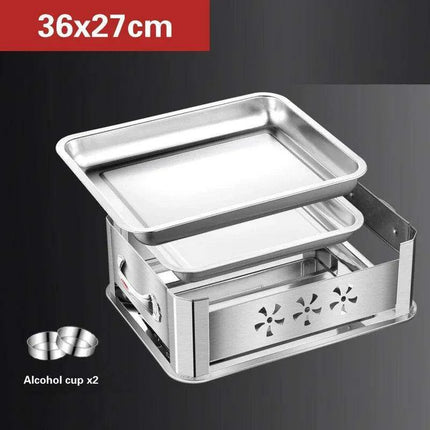 Deluxe Stainless Steel Fish Grilling Kit with Infusion Tray and Korean BBQ Features - Très Elite