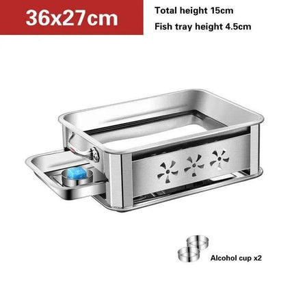 Deluxe Stainless Steel Fish Grilling Kit with Infusion Tray and Korean BBQ Features - Très Elite