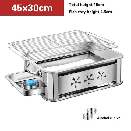 Deluxe Stainless Steel Fish Grilling Kit with Infusion Tray and Korean BBQ Features - Très Elite