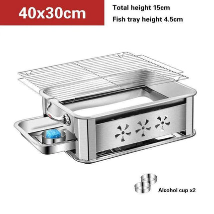 Deluxe Stainless Steel Fish Grilling Kit with Infusion Tray and Korean BBQ Features - Très Elite