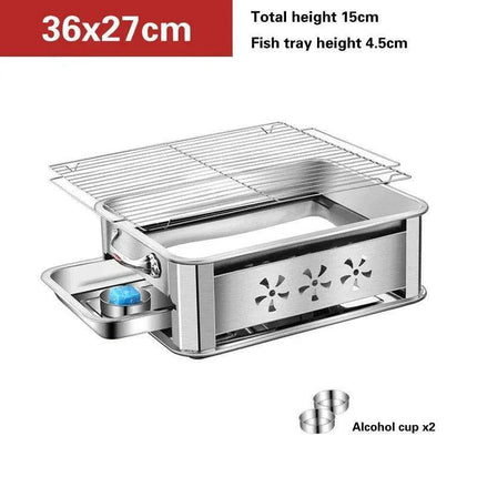Deluxe Stainless Steel Fish Grilling Kit with Infusion Tray and Korean BBQ Features - Très Elite