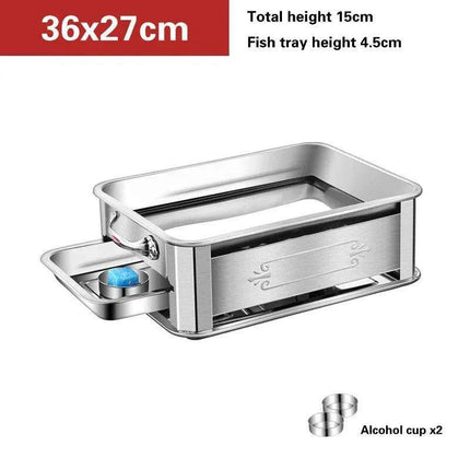 Deluxe Stainless Steel Fish Grilling Kit with Infusion Tray and Korean BBQ Features - Très Elite