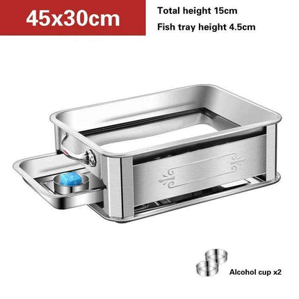 Deluxe Stainless Steel Fish Grilling Kit with Infusion Tray and Korean BBQ Features - Très Elite