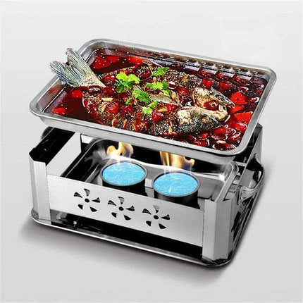 Deluxe Stainless Steel Fish Grilling Kit with Infusion Tray and Korean BBQ Features - Très Elite