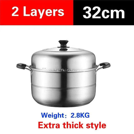 Deluxe Stainless Steel Multi-Layer Steamer for Optimal Home Cooking - Très Elite