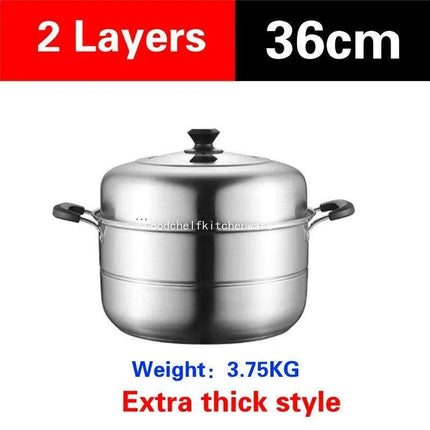 Deluxe Stainless Steel Multi-Layer Steamer for Optimal Home Cooking - Très Elite