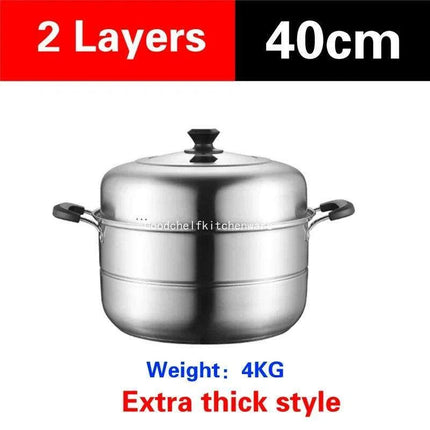 Deluxe Stainless Steel Multi-Layer Steamer for Optimal Home Cooking - Très Elite