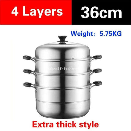 Deluxe Stainless Steel Multi-Layer Steamer for Optimal Home Cooking - Très Elite