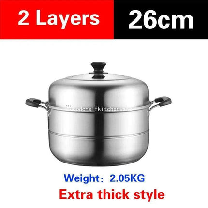 Deluxe Stainless Steel Multi-Layer Steamer for Optimal Home Cooking - Très Elite