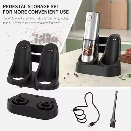 Deluxe USB Rechargeable Electric Spice Grinder Set with Customizable Grind Settings and 190ML Capacity - Très Elite
