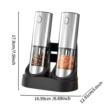 Deluxe USB Rechargeable Electric Spice Grinder Set with Customizable Grind Settings and 190ML Capacity - Très Elite