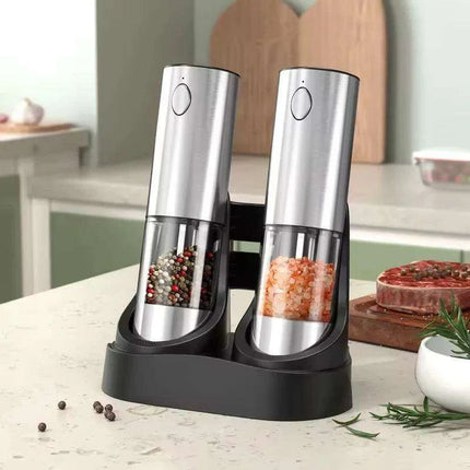 Deluxe USB Rechargeable Electric Spice Grinder Set with Customizable Grind Settings and 190ML Capacity - Très Elite