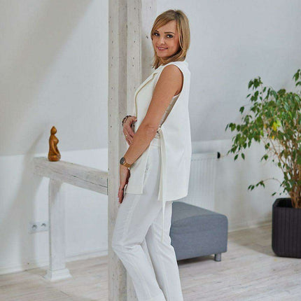 Designer Aurora Metallic Accent Sleeveless Gilet - Très Elite