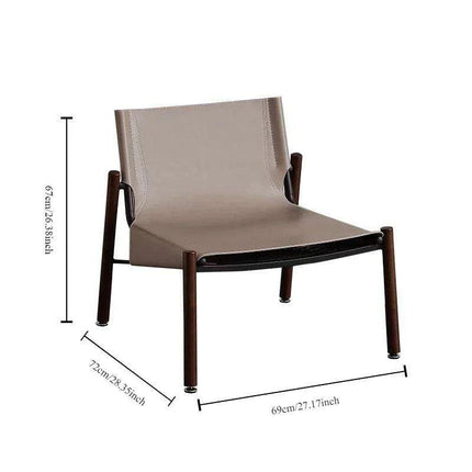 Designer Light Luxury Saddle Leather Lounge Chair - Très Elite