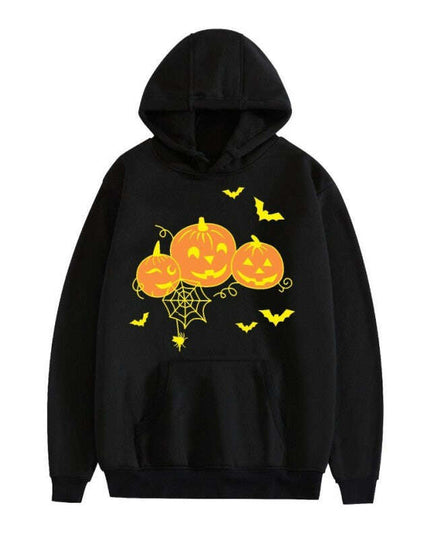 Men's Halloween Pumpkin Print Hoodie