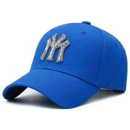Diamond-Embellished Cotton Baseball Cap with Adjustable Fit - Très Elite