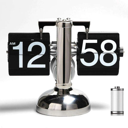 Digital Flip Clock with Automatic Page Turning - Stylish Home Décor with Battery Included - Très Elite