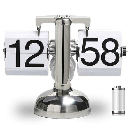 Digital Flip Clock with Automatic Page Turning - Stylish Home Décor with Battery Included - Très Elite