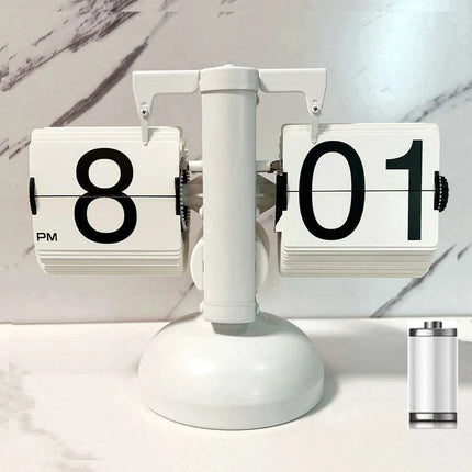 Digital Flip Clock with Automatic Page Turning - Stylish Home Décor with Battery Included - Très Elite