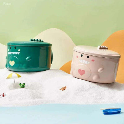 Dino-Themed Stainless Steel Lunch Bowl Set - Fun Meal Container for Kids - Très Elite