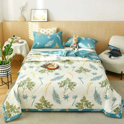 Dinosaur Delight Summer Quilt for Kids - Fun Floral Patterns for Boys' Room Decor - Très Elite