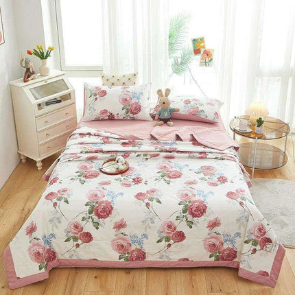 Dinosaur Delight Summer Quilt for Kids - Fun Floral Patterns for Boys' Room Decor - Très Elite