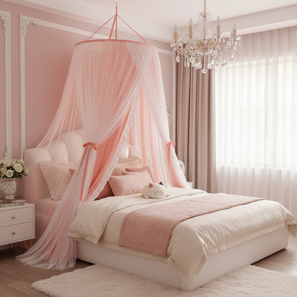 Double Layer Lace Bed Canopy - Transform Your Bedroom into a Dreamy Oasis - Très Elite