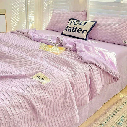Double-Sided Cooling Comforter: Lightweight Reversible Summer Quilt - Très Elite