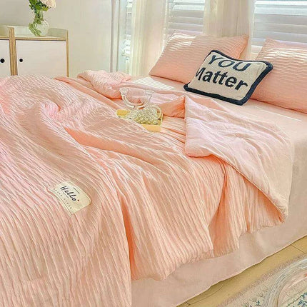 Double-Sided Cooling Comforter: Lightweight Reversible Summer Quilt - Très Elite