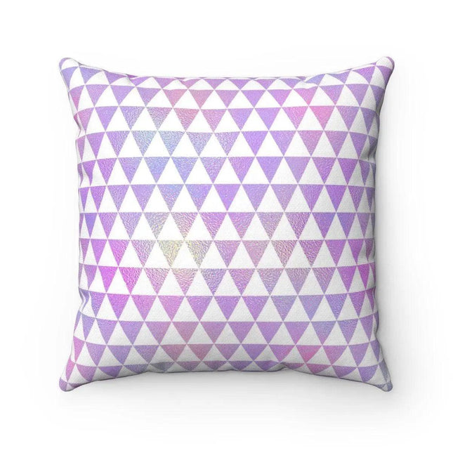 Double-Sided Holographic Geometric Cushion Cover