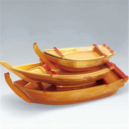 Dragon Boat Sashimi Presentation Tray - Premium ABS with Dry Ice for Authentic Japanese Dining Experience - Très Elite