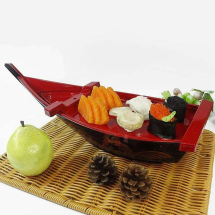 Dragon Boat Sashimi Presentation Tray - Premium ABS with Dry Ice for Authentic Japanese Dining Experience - Très Elite