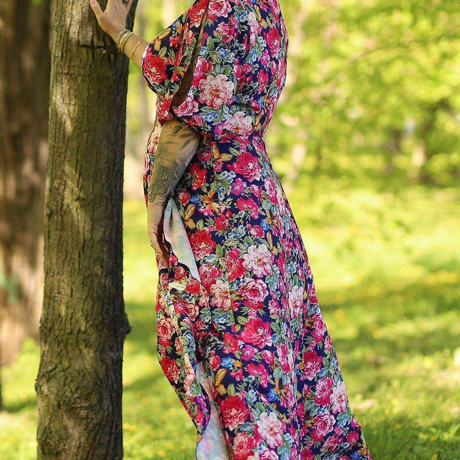 Dragon Fire Plus Size Glamorous Evening Gown - Captivating Envelope Neckline Design