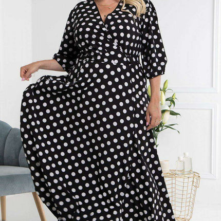 Dragon Fire Plus Size Glamorous Evening Gown - Captivating Envelope Neckline Design