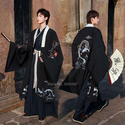 Dragon Warrior Vintage Japanese Kimono Cardigan for Men - Très Elite