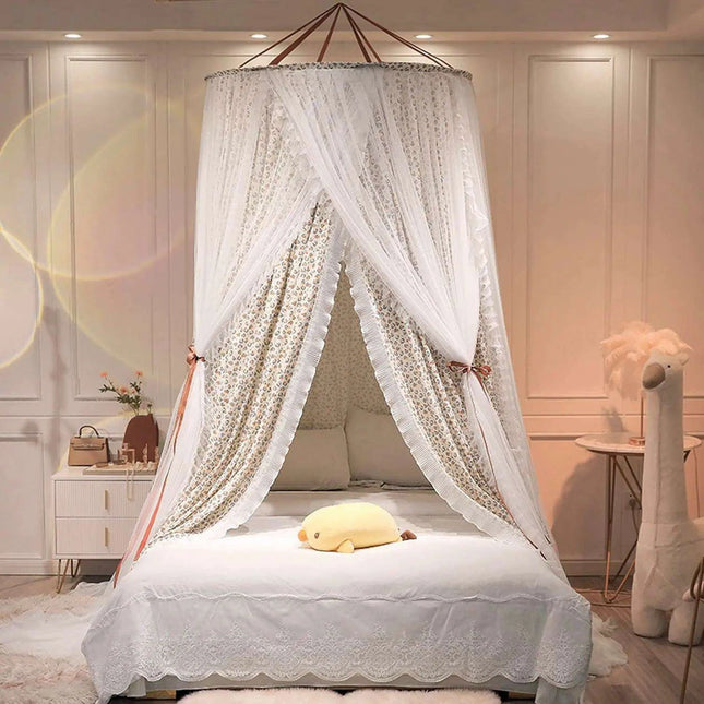 Dreamy Double Layer Floral Lace Canopy - Create Your Personal Oasis