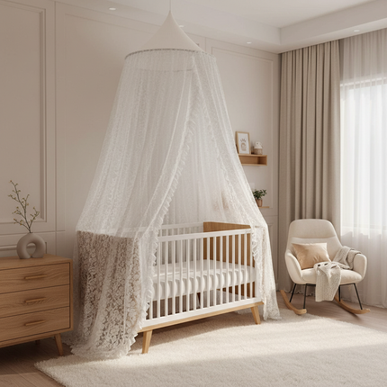Dreamy Double Layer Floral Lace Canopy - Create Your Personal Oasis - Très Elite