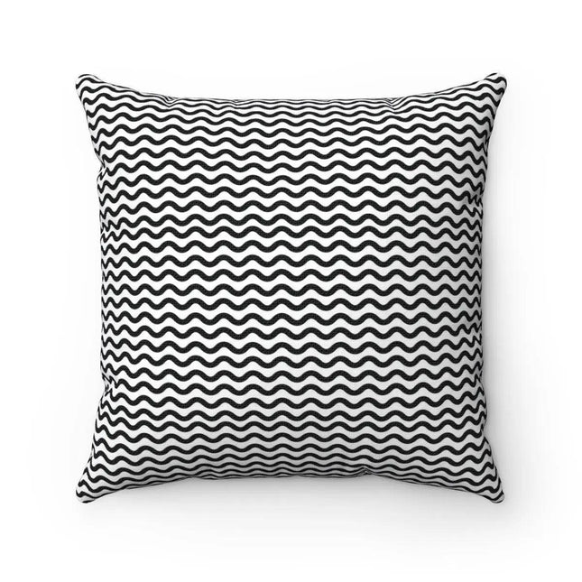 Dual-Design Elegant Black & White Cushion Cover by Elite Maison d'Elite