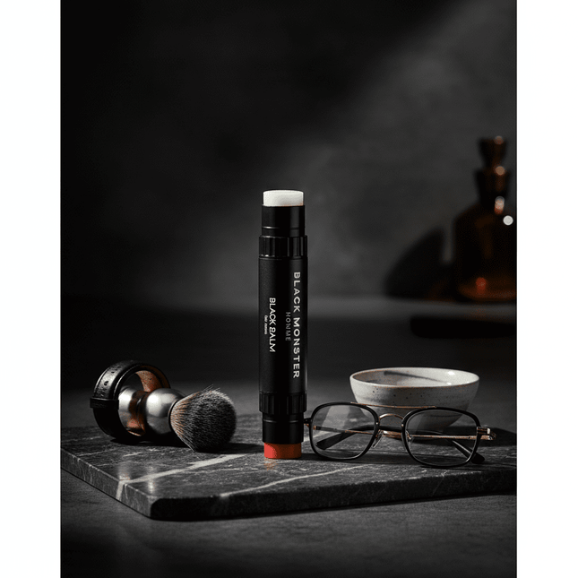 Dual-Ended Hydrating Lip Balm Stick for Men - Black Monster Revitalizing Duo