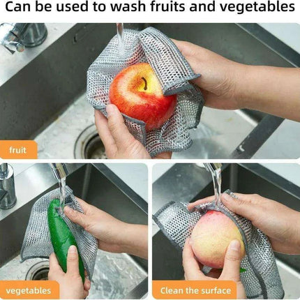 Dual-Function Steel Wire Cleaning Cloths for Ultimate Home and Kitchen Care - Très Elite