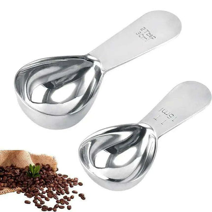 Dual Pack Stainless Steel Coffee & Tea Measuring Spoons - 15/30ML Kitchen Utensils - Très Elite