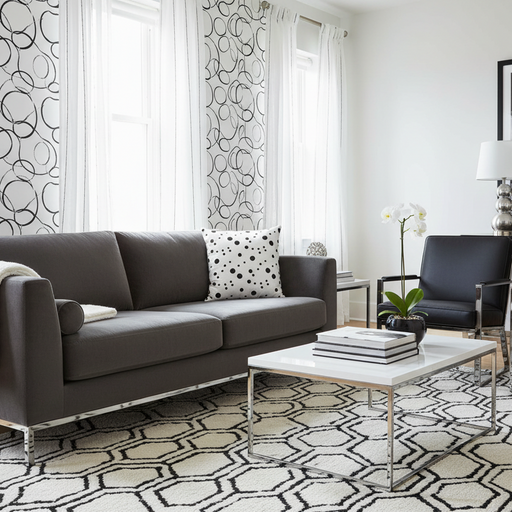 Dual-Sided Black and White Polka Dot Decorative Cushion Cover - Très Elite