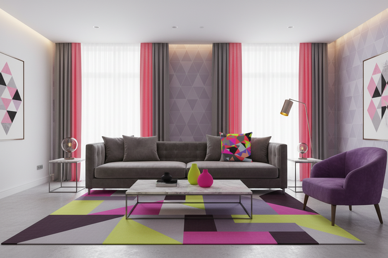 Dual-Sided Contemporary Geometric Pillow Cover by Maison d'Elite - Très Elite