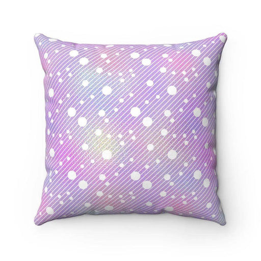 Dual-Sided Striped Holographic Dots Cushion Cover - Très Elite