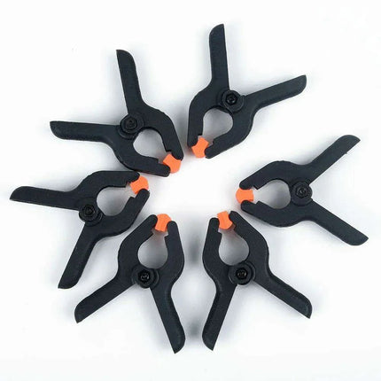 Durable 6-Piece Plastic Spring Clamp Set for Woodworking and DIY Tasks