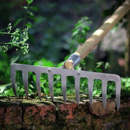 Durable Carbon Steel Gardening Rake Set for Effective Soil Preparation and Weeding - Très Elite