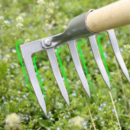 Durable Carbon Steel Gardening Rake Set for Effective Soil Preparation and Weeding - Très Elite